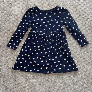 H&M Navy Heart Dress 2T